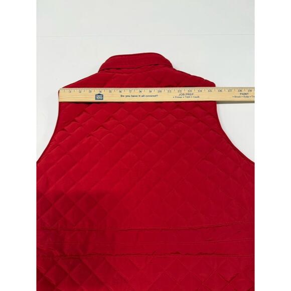 Westport Quilted Vest 1X Red Zipper Front Mock Neck - Picture 5 of 7